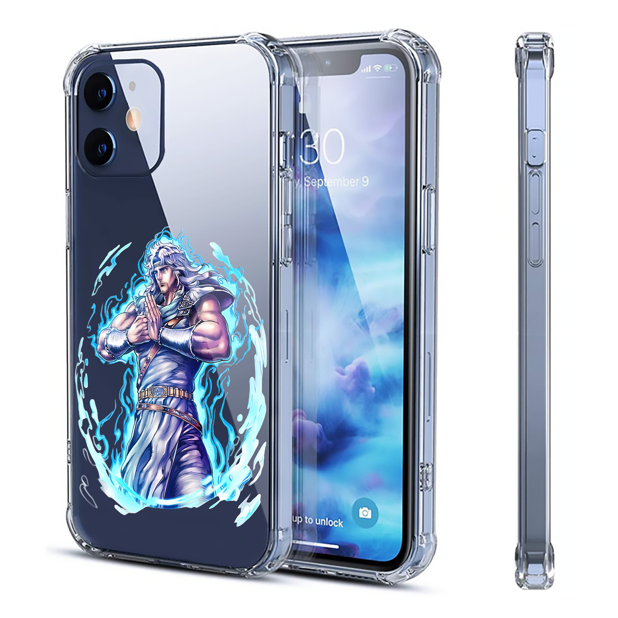 （画像用） 北斗の拳 Fist of the North Star 【iPhone 12シリーズ対応】透明スマホケース（クリアソフトケース）